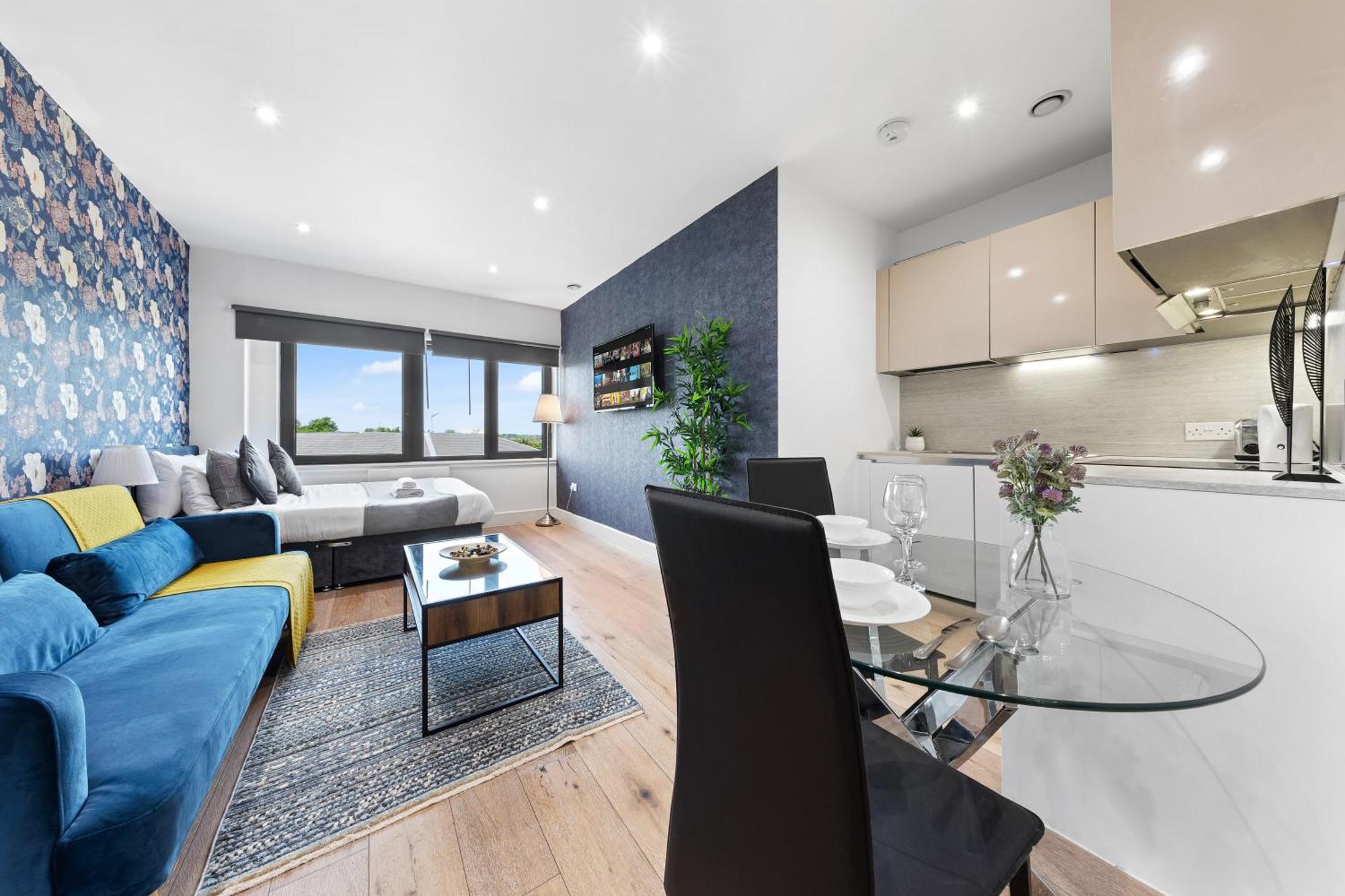 Modern One Bedroom Flat - Sleeps 5 -Near Heathrow - London Ub3 Ngoại thất bức ảnh